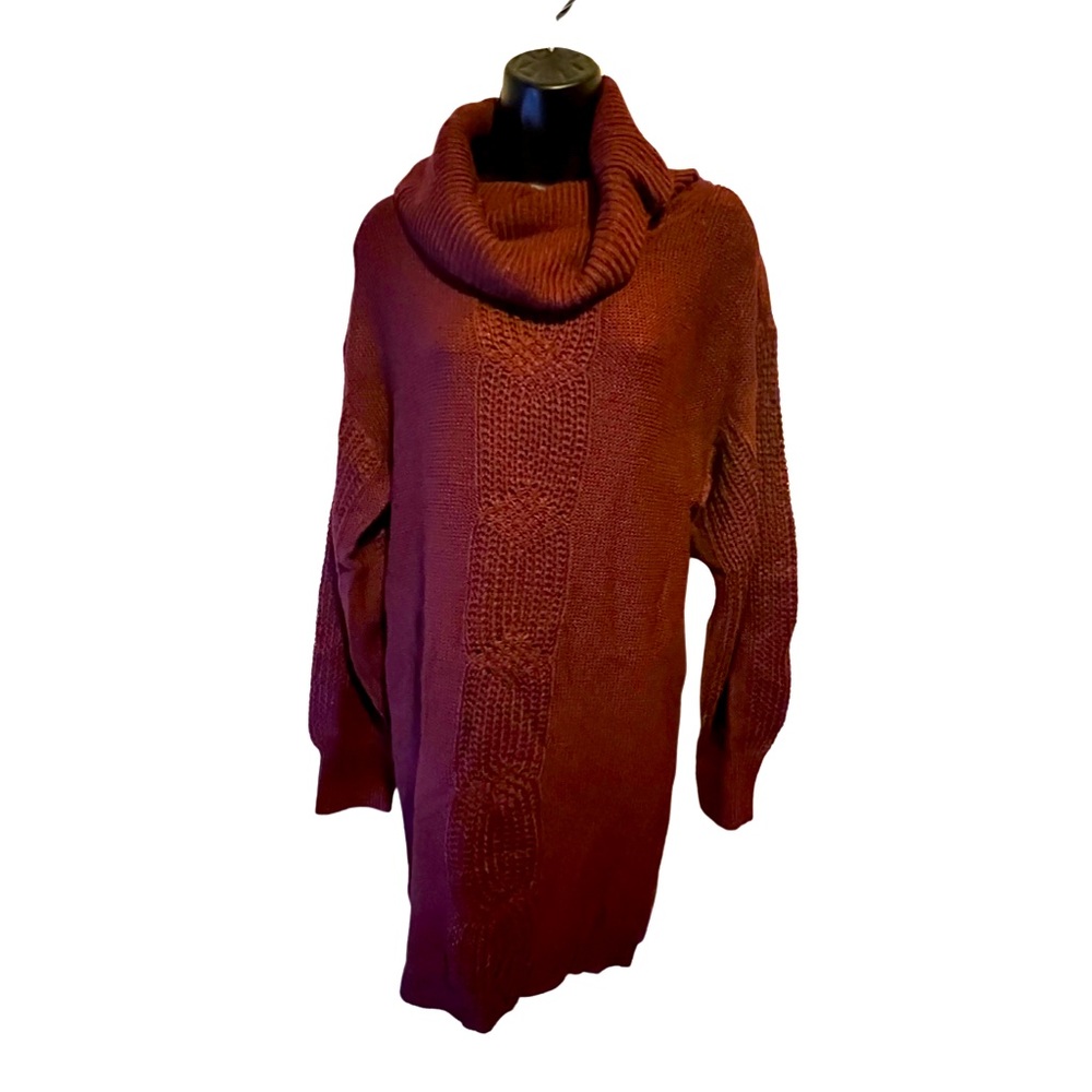 Cowl Neck Sweater Dress